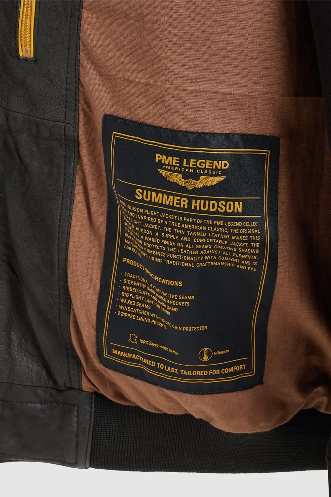 PME legend zwarte heren leren jas | Close up