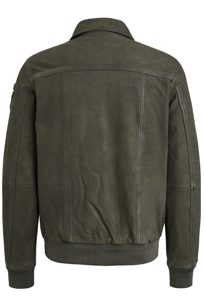 PME legend groene heren leren jas | Achteraanzicht