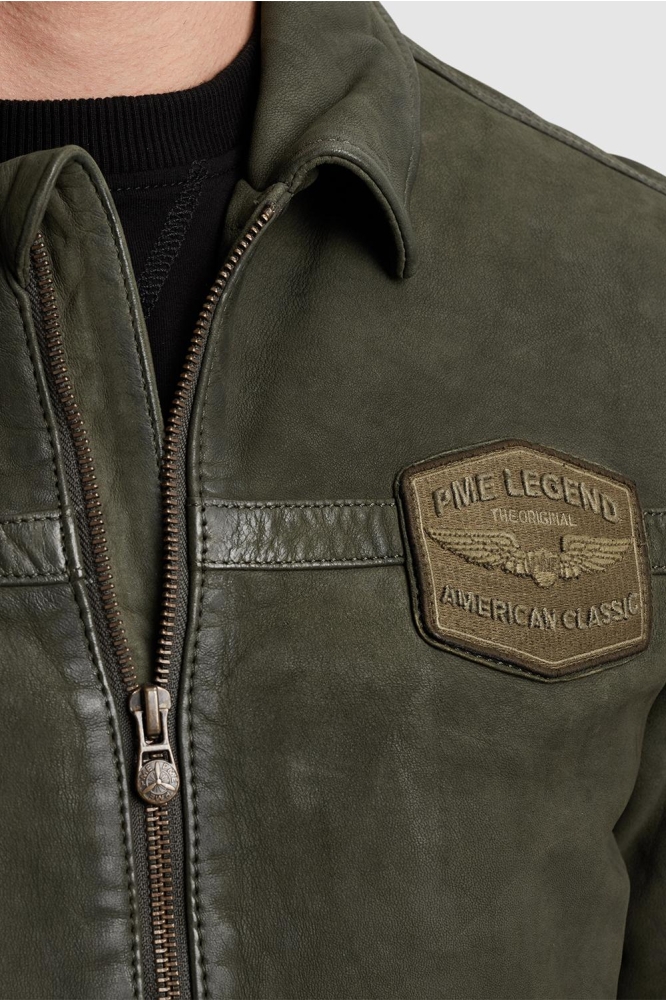 PME legend groene heren leren jas | Unique Selling Point