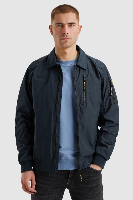 PME legend blauwe heren jas | Model vooraanzicht