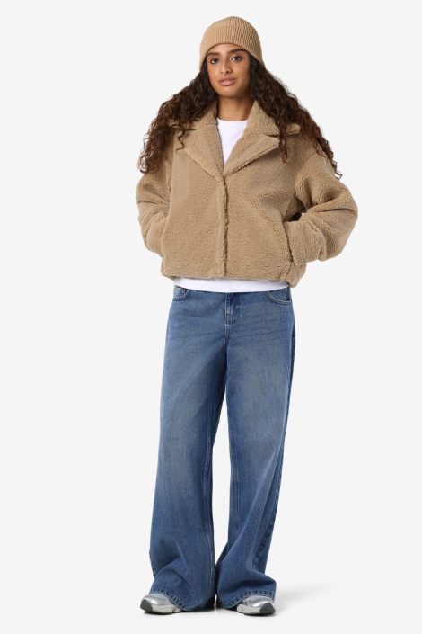 Noisy may beige dames jas | Vooraanzicht