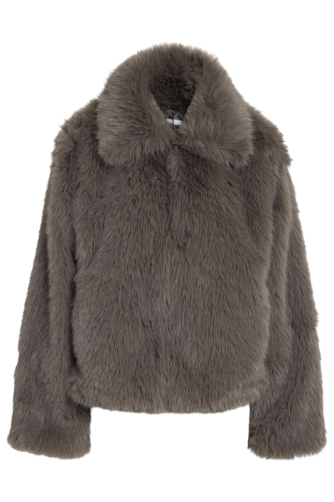 Noisy may grijze dames jas | Vooraanzicht