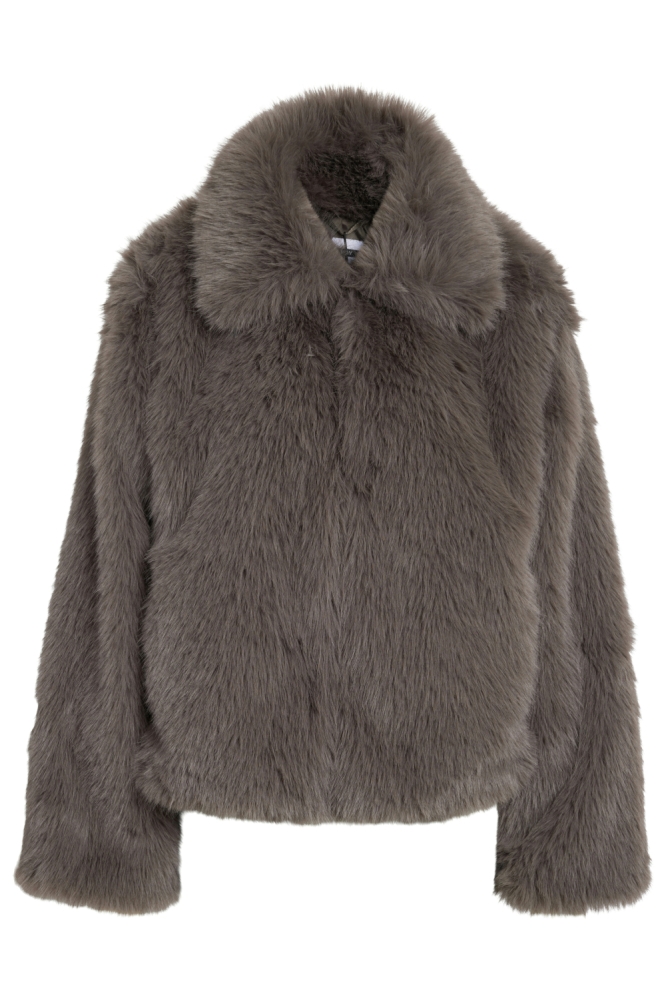 Noisy may grijze dames jas | Vooraanzicht