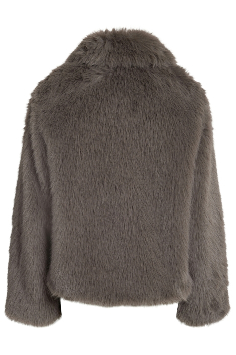 Noisy may grijze dames jas | Achteraanzicht