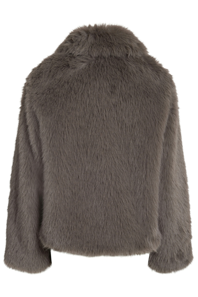 Noisy may grijze dames jas | Achteraanzicht