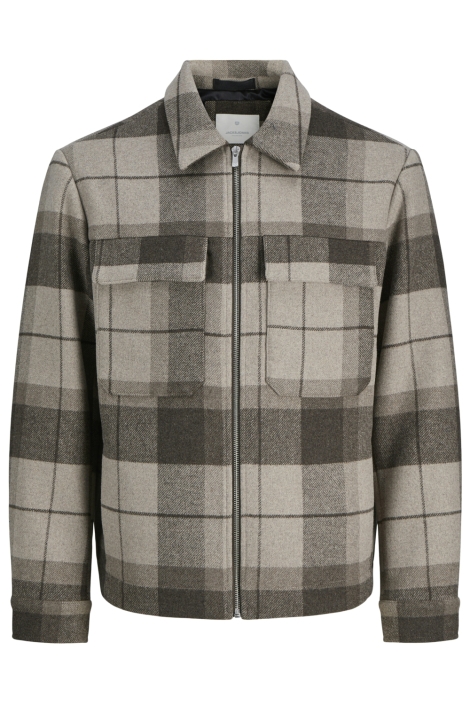 Jack & Jones bruine heren jas | Vooraanzicht