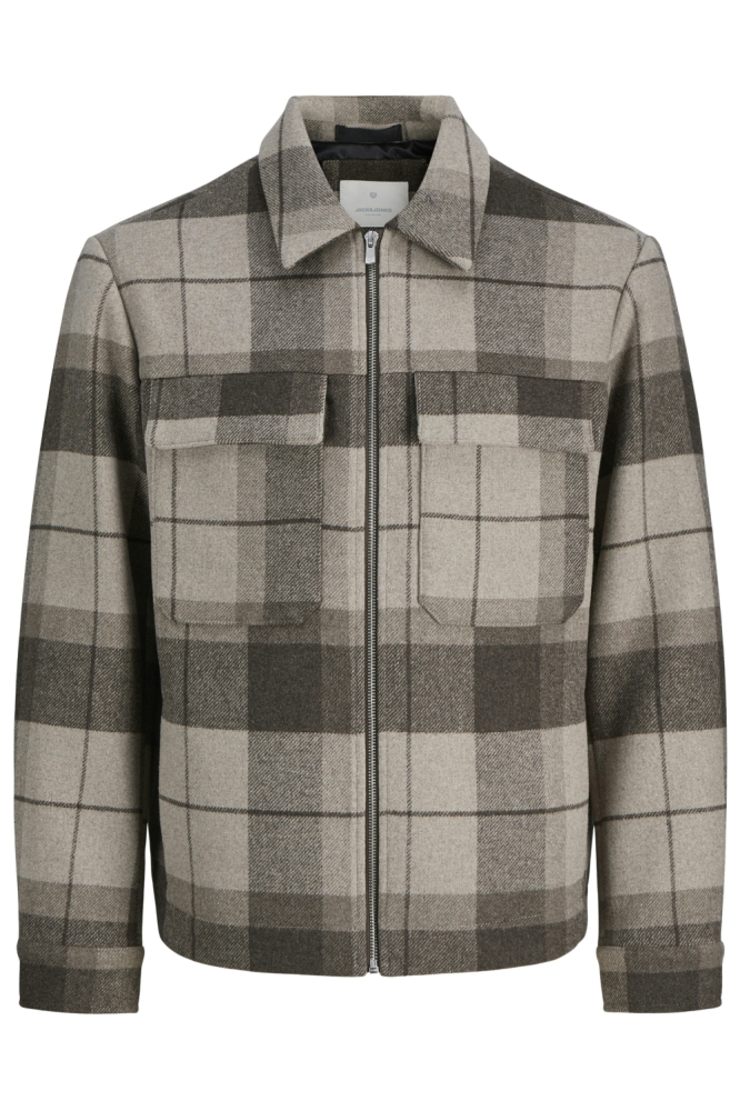 Jack & Jones bruine heren jas | Vooraanzicht