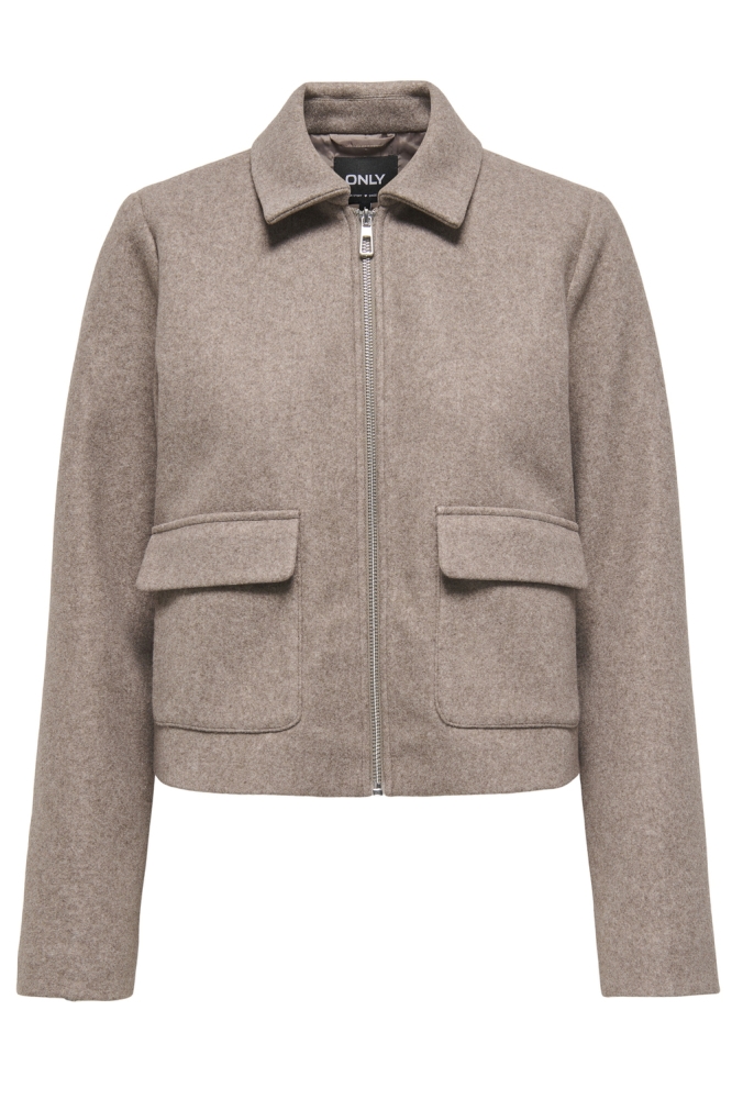 Only taupe dames jas | Vooraanzicht