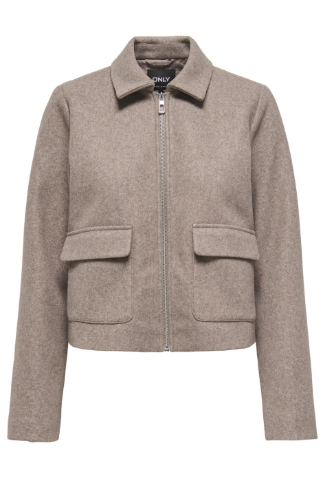 Only taupe dames jas | Vooraanzicht