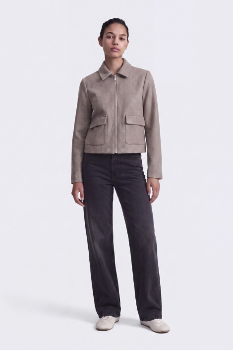 Only taupe dames jas | Model