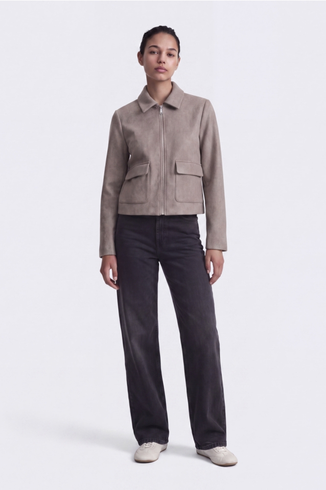 Only taupe dames jas | Model