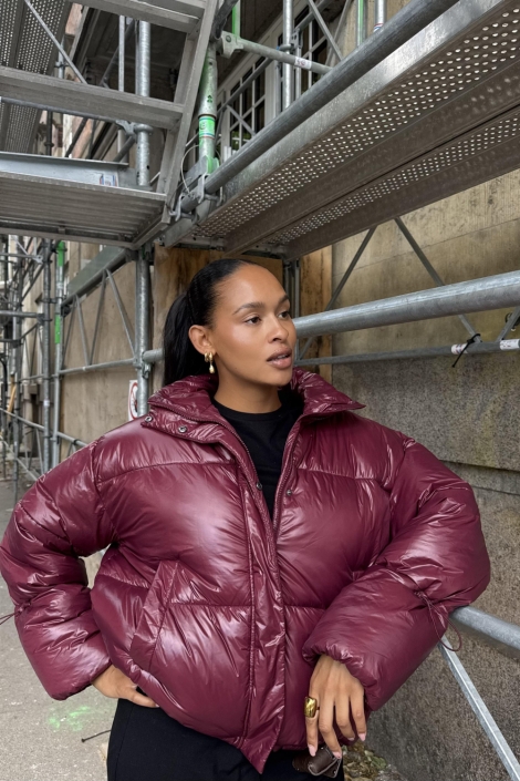 Noisy may bordeaux dames jas | Model vooraanzicht