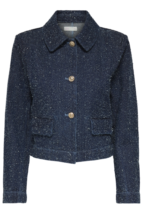 Jacqueline de Yong blauwe dames jas | Vooraanzicht