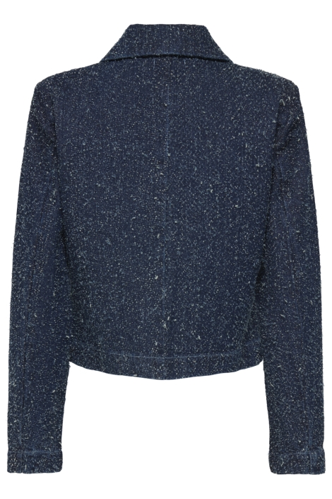 Jacqueline de Yong blauwe dames jas | Achteraanzicht