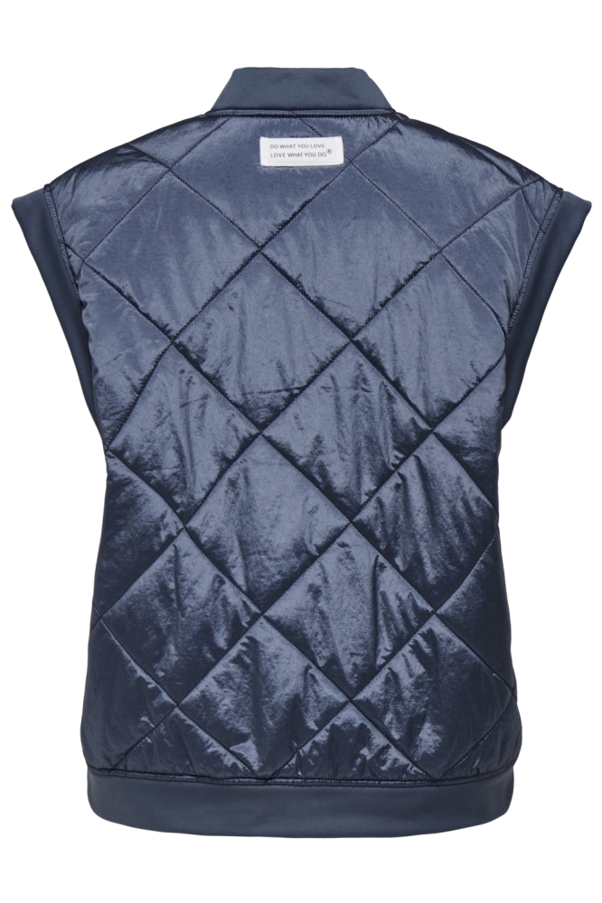 Only blauwe dames gilet | Achteraanzicht