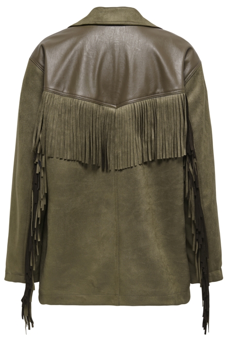 Only groene dames jas | Achteraanzicht