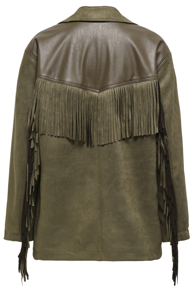 Only groene dames jas | Achteraanzicht