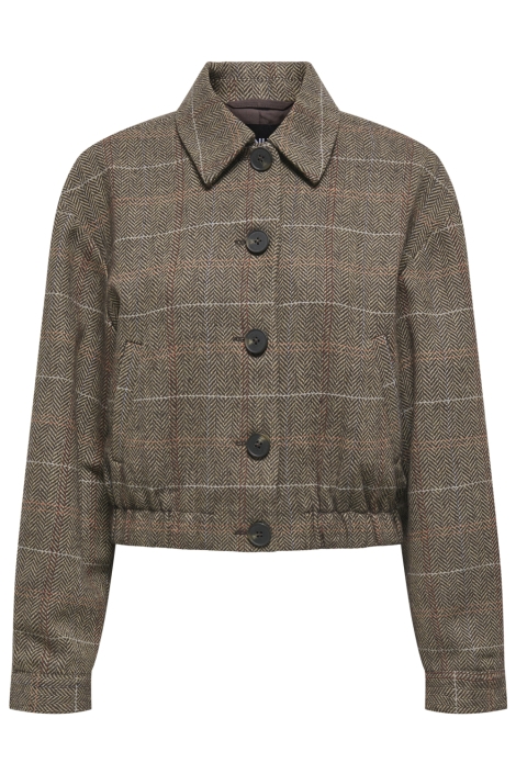 Only bruine dames jas | Vooraanzicht