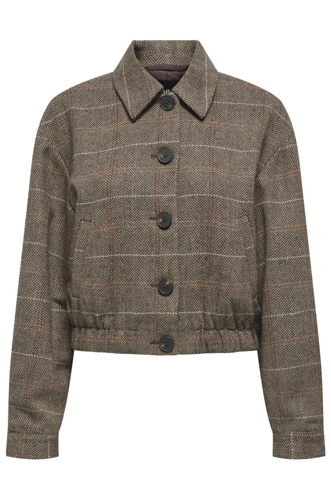 Only bruine dames jas | Vooraanzicht