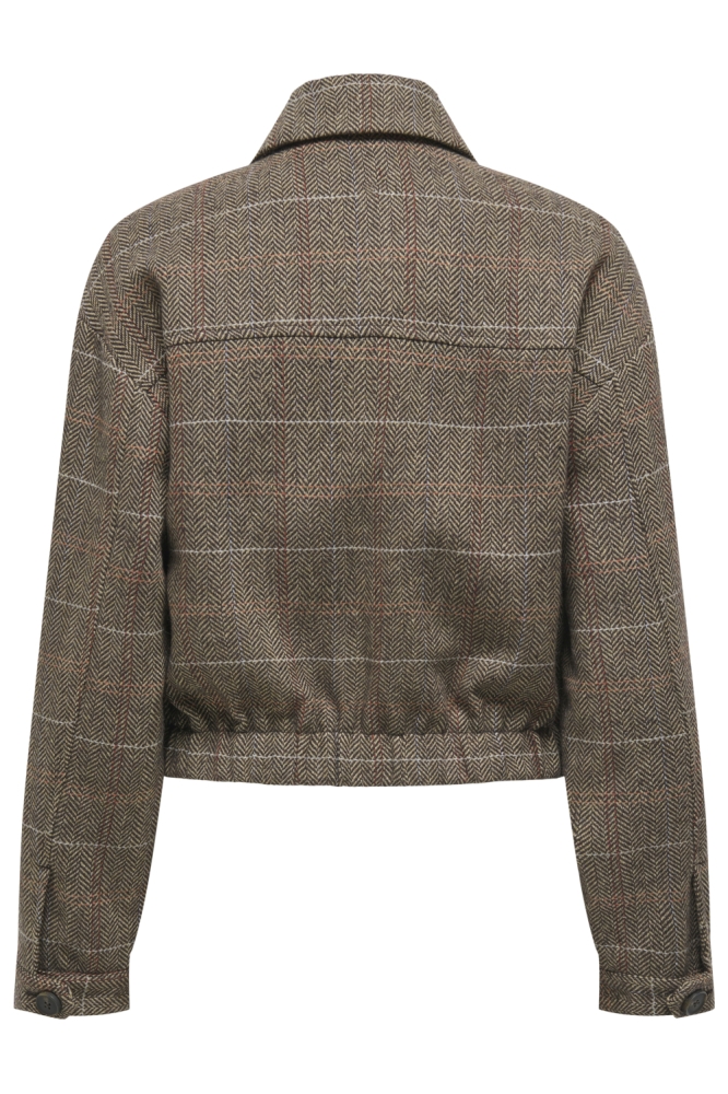 Only bruine dames jas | Achteraanzicht