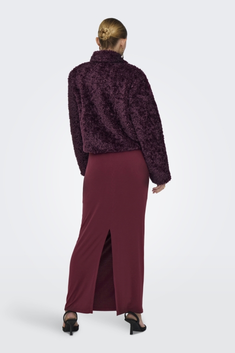 Only bordeaux dames jas | Model achteraanzicht