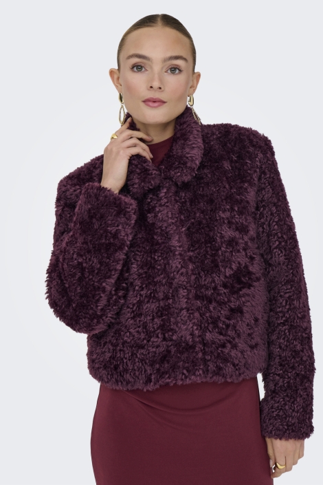 Only bordeaux dames jas | Model vooraanzicht