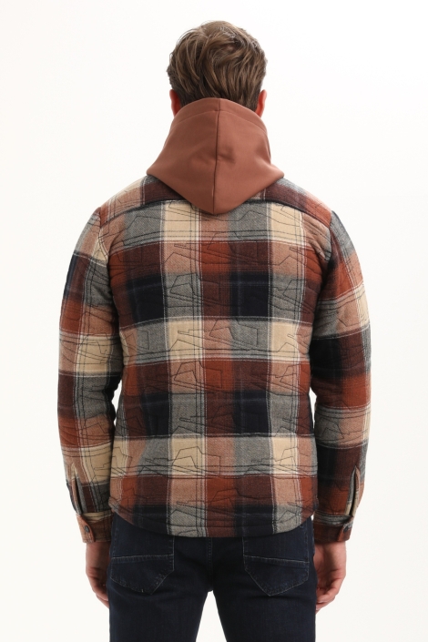 Gabbiano multi color heren overhemd | Model achteraanzicht