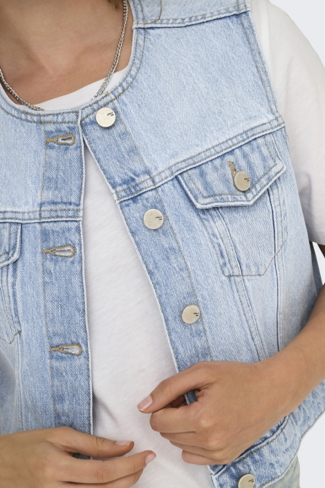 Only blauwe dames gilet | Close up