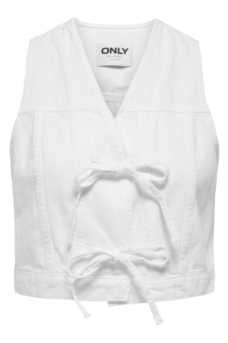 Only witte dames gilet | Vooraanzicht