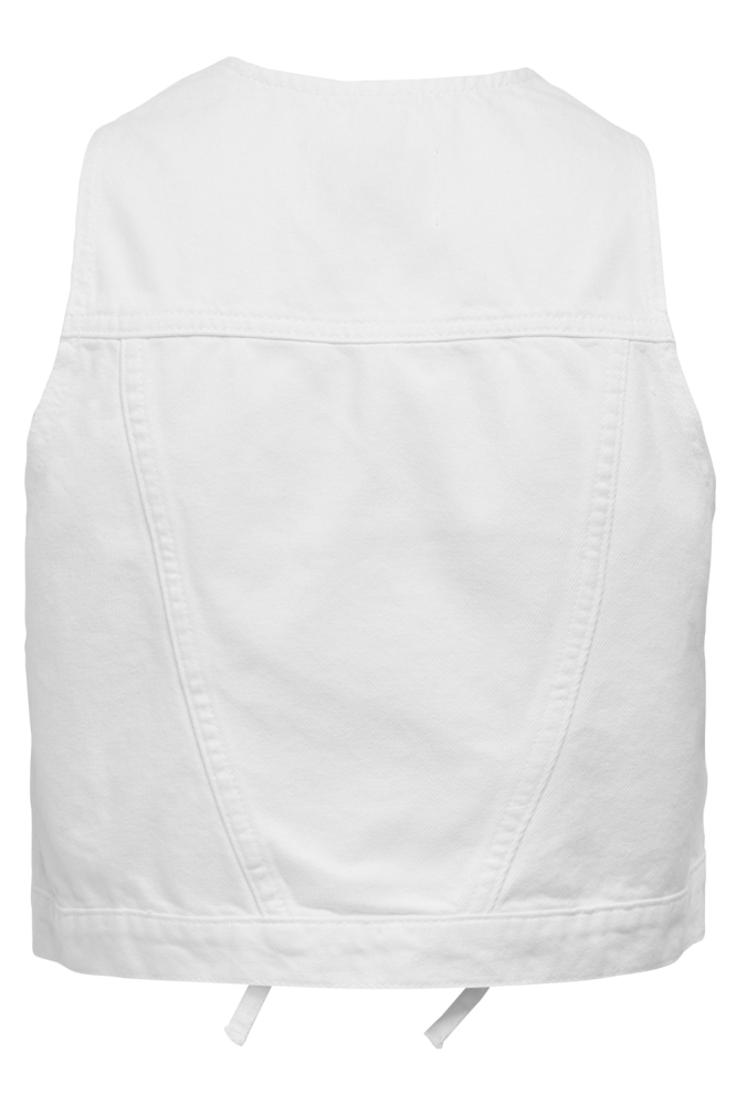 Only witte dames gilet | Achteraanzicht