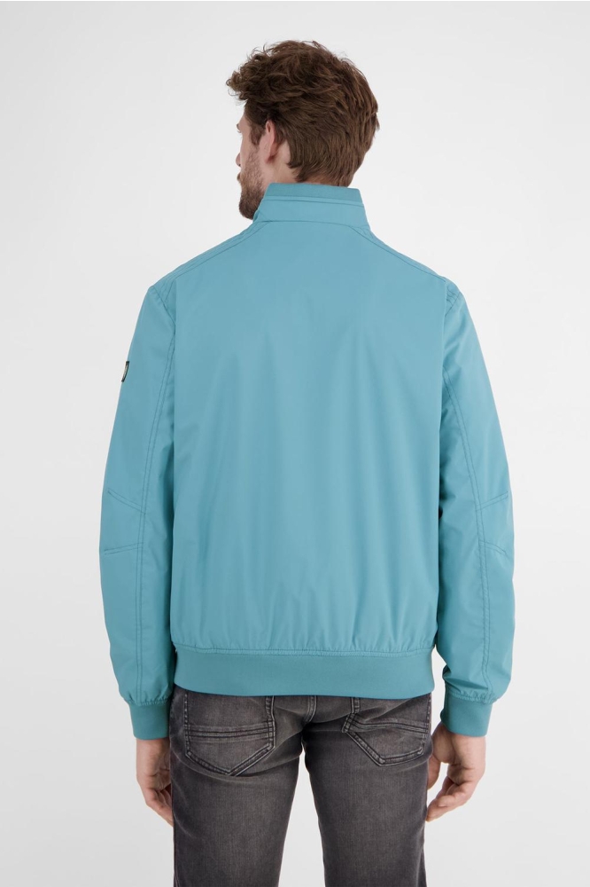 Lerros blauwe heren jas | Model achteraanzicht