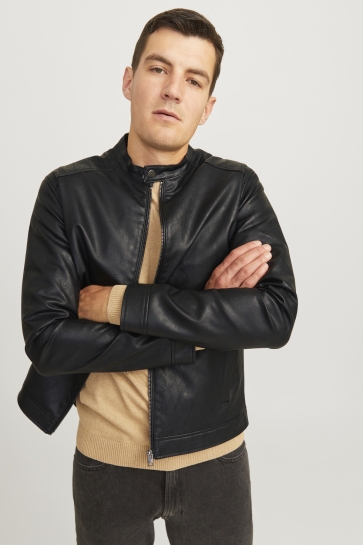 JJ Rebel Jas JREBCALEB PU JACKET NOOS 12264054 Black