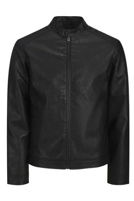 JJ Rebel zwarte heren jas | Vooraanzicht