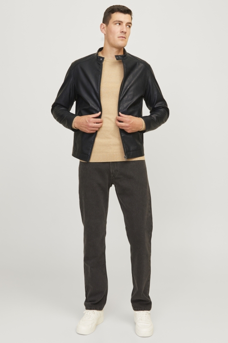 JJ Rebel zwarte heren jas | Model