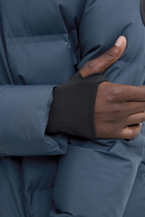 Jack & Jones blauwe heren jas | Close up