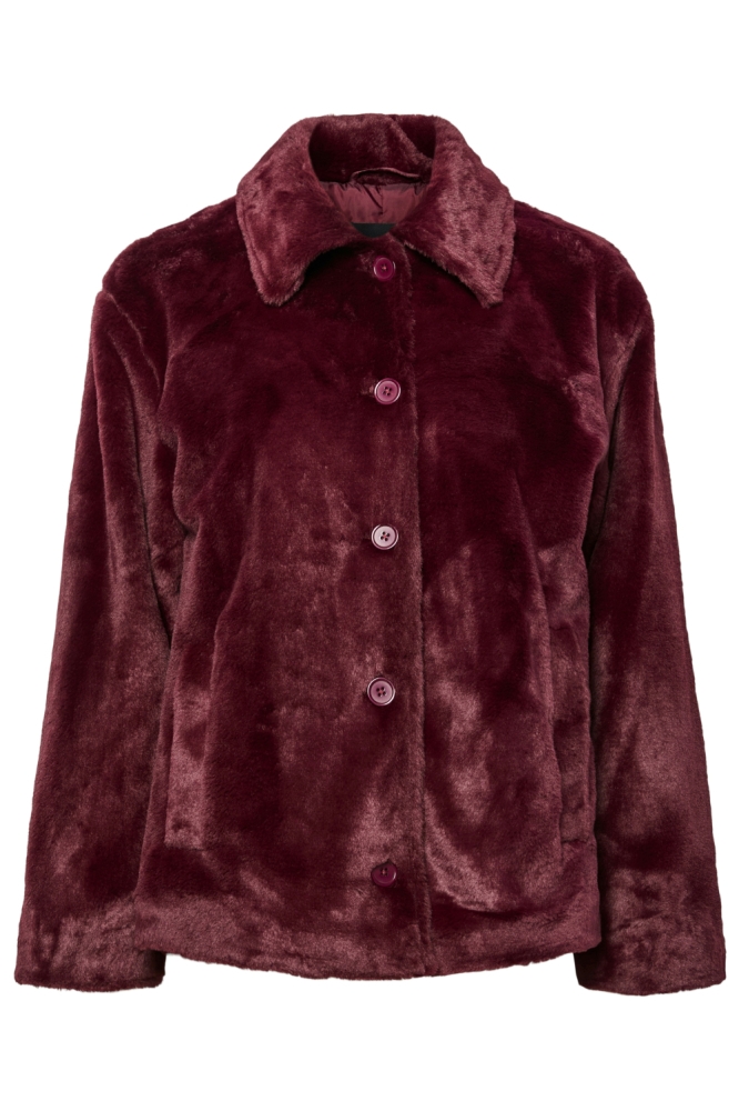 Pieces bordeaux dames jas | Vooraanzicht
