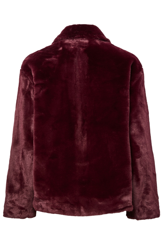 Pieces bordeaux dames jas | Achteraanzicht