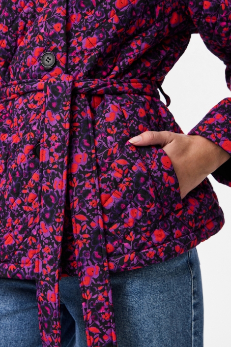 Pieces zwarte dames jas | Close up