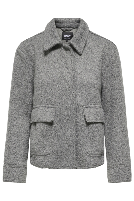 Only grijze dames jas | Vooraanzicht