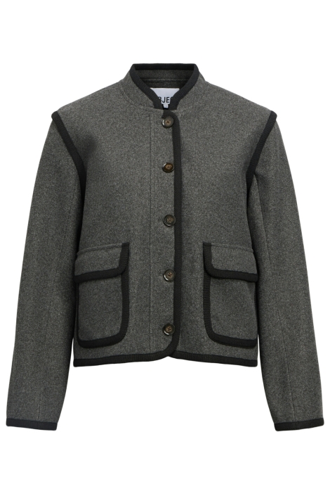 Object grijze dames jas | Vooraanzicht