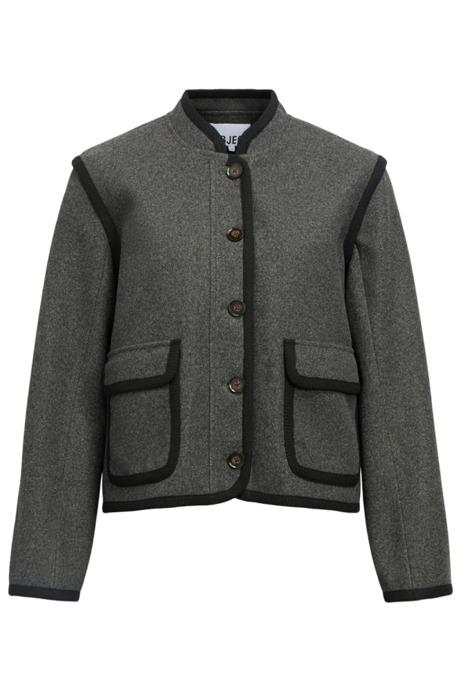 Object grijze dames jas | Vooraanzicht