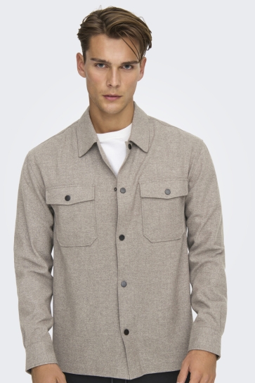 Only & Sons ONSMARK BRUSHED 0353 OVERSHIRT 22035991 FALCON