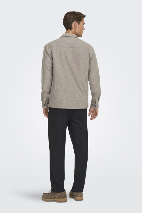 Only & Sons camel heren overhemd | Model