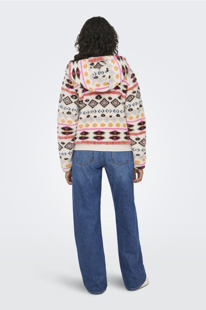 Only beige dames vest | Model achteraanzicht