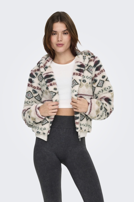 Only beige dames vest | Model vooraanzicht