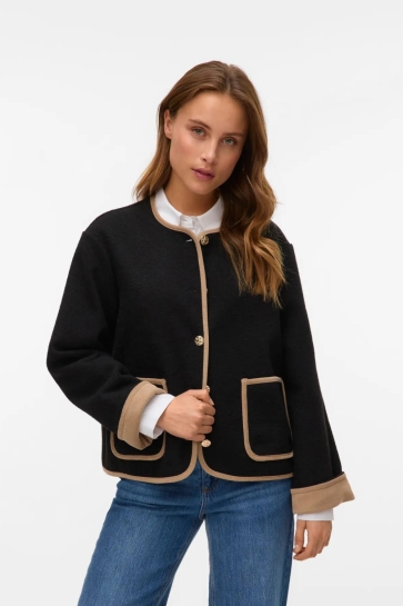 Vero Moda VMNANNIE SHORT JACKET 10333670 Black/SILVER MIN