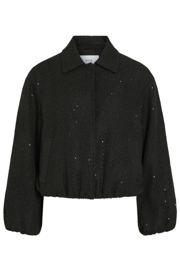 Vila Jas VICAPSY L/S GLITTER JACKET 14110817 BLACK BEAUTY