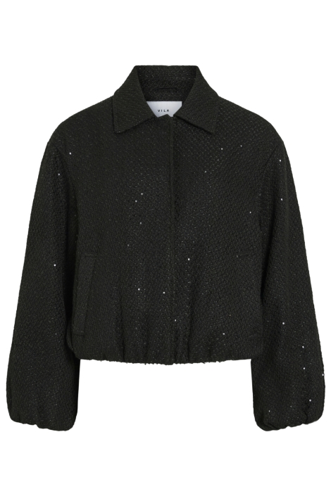 Vila zwarte dames jas | Vooraanzicht