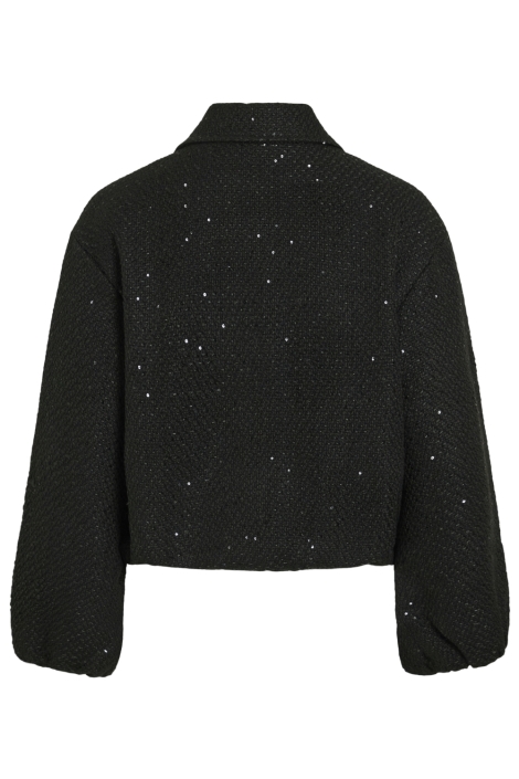 Vila zwarte dames jas | Achteraanzicht