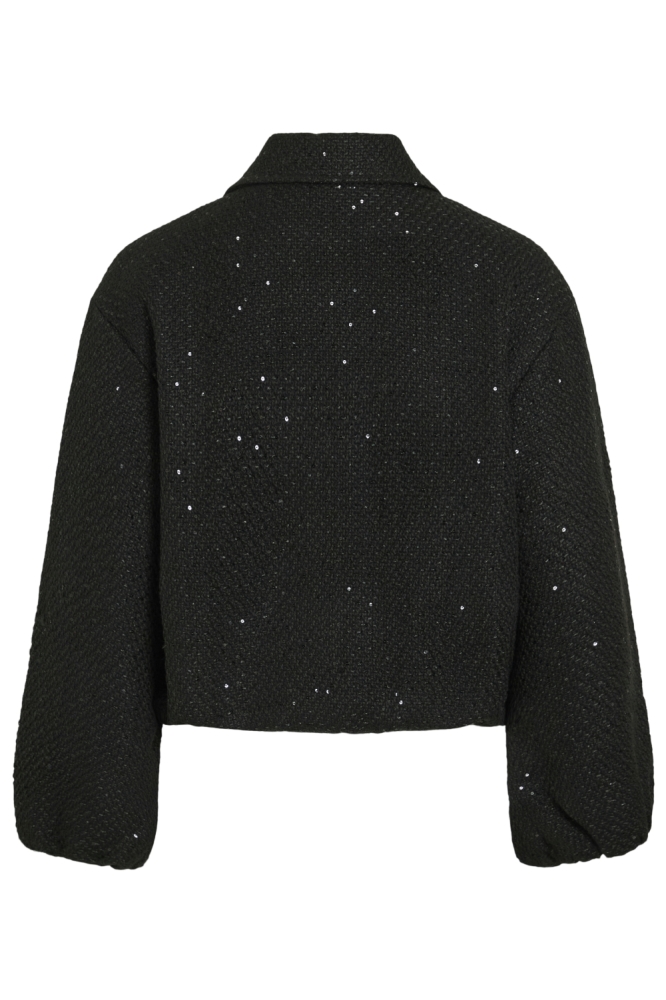 Vila zwarte dames jas | Achteraanzicht